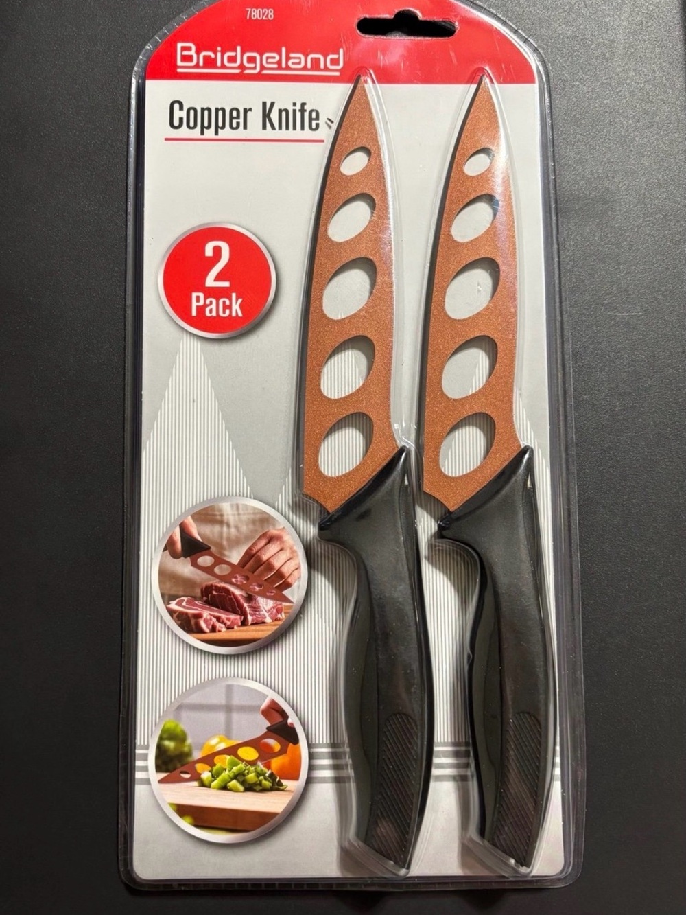 Source Unknown Copper-Colored Blades with Black Handles 2-Pack